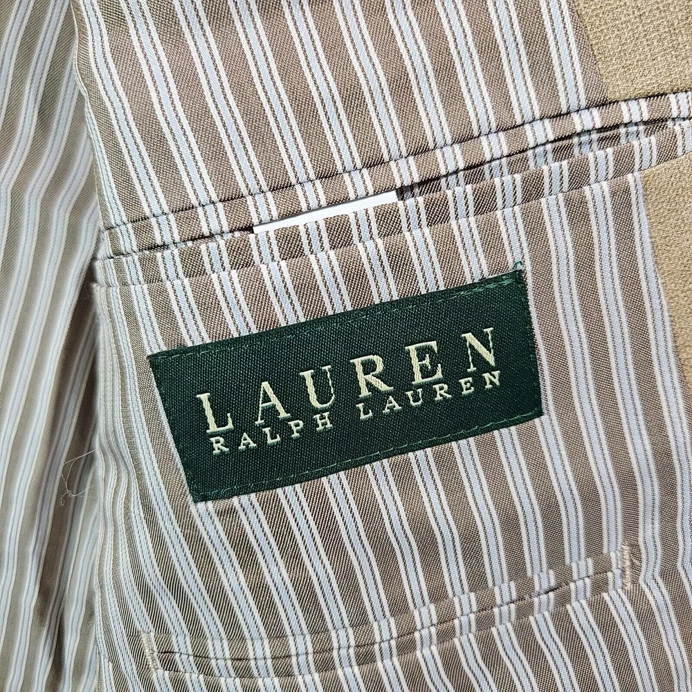 Lauren‎ Ralph Lauren Blazer Sport Coat Suit Men 43L 2-Button Beige